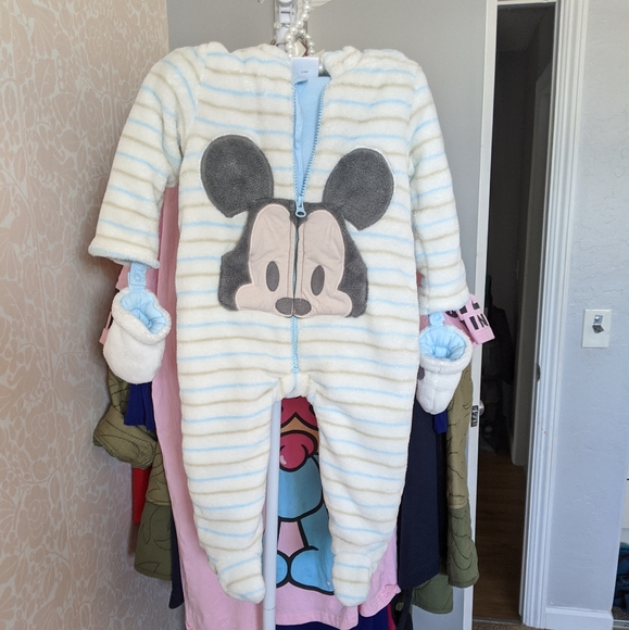 Mickey Overalls with Mickey Ears Hoodie and Gloves - Picture 5 of 6